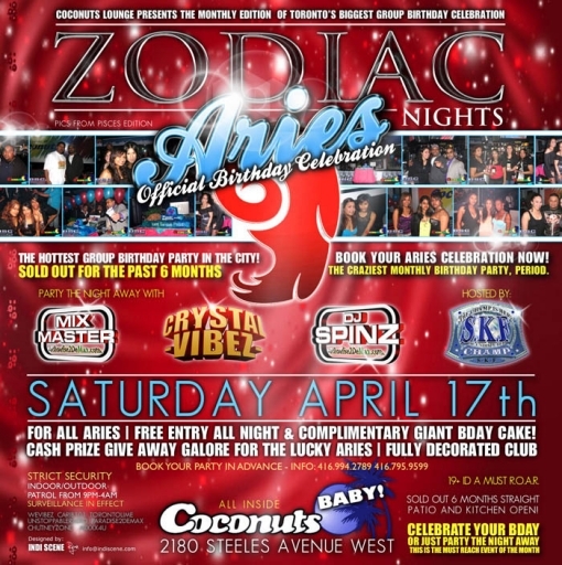 Zodiac Nights Aries Edition Coconuts (Vaughan)